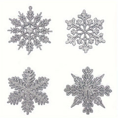 Snowflakes Christmas Decorations Glitter Powder Hanging Snowflake Decorations
