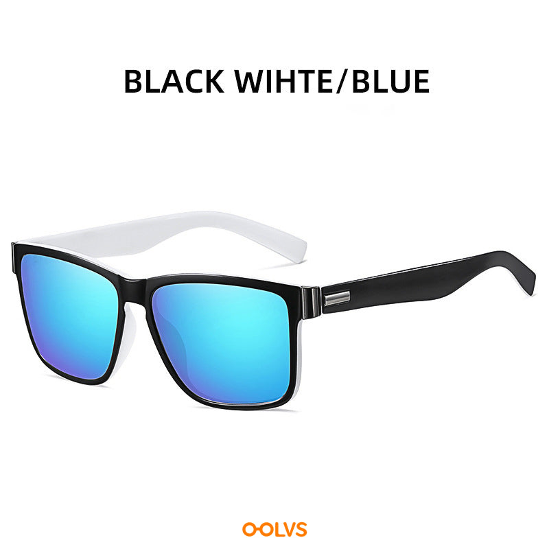 Square Polarized Sunglasses UV400 Protection Mirrored Lens Driving Glasses
