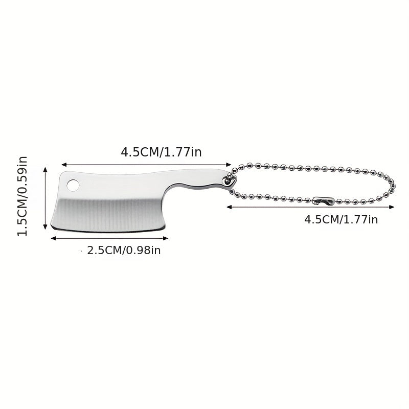 Stainless Steel Mini Kitchen Keychain Pendant Unopened Edge