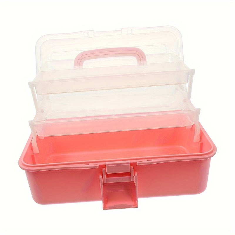3-Layer Multipurpose Storage Box Organizer Folding Tool Box Sewing Art Crafts