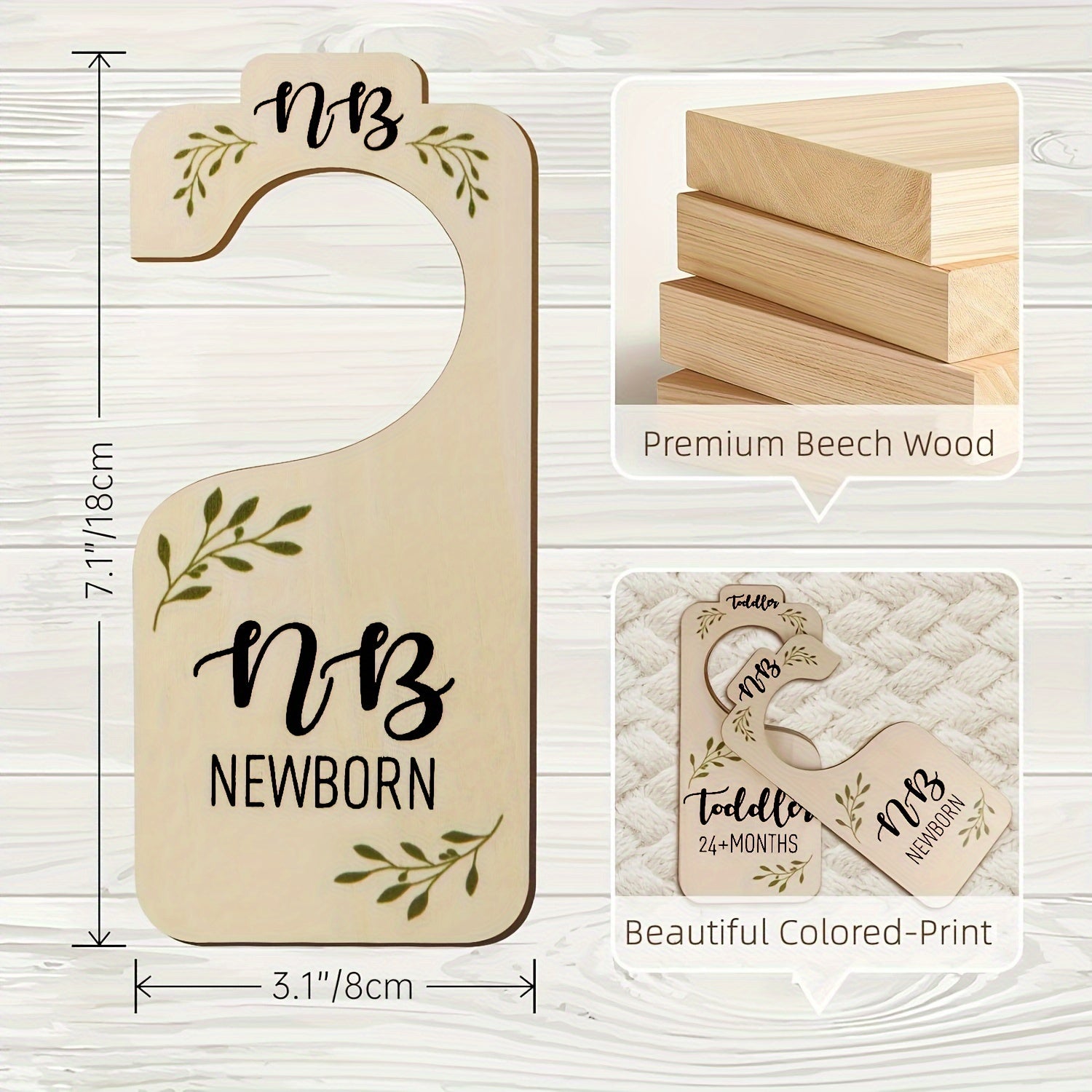 8pcs Closet Dividers Size Hanger Organizers for Holidays Gift