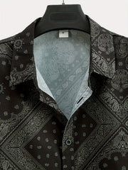 Paisley Print Men's Hawaiian Shirt for Summer Vacation
