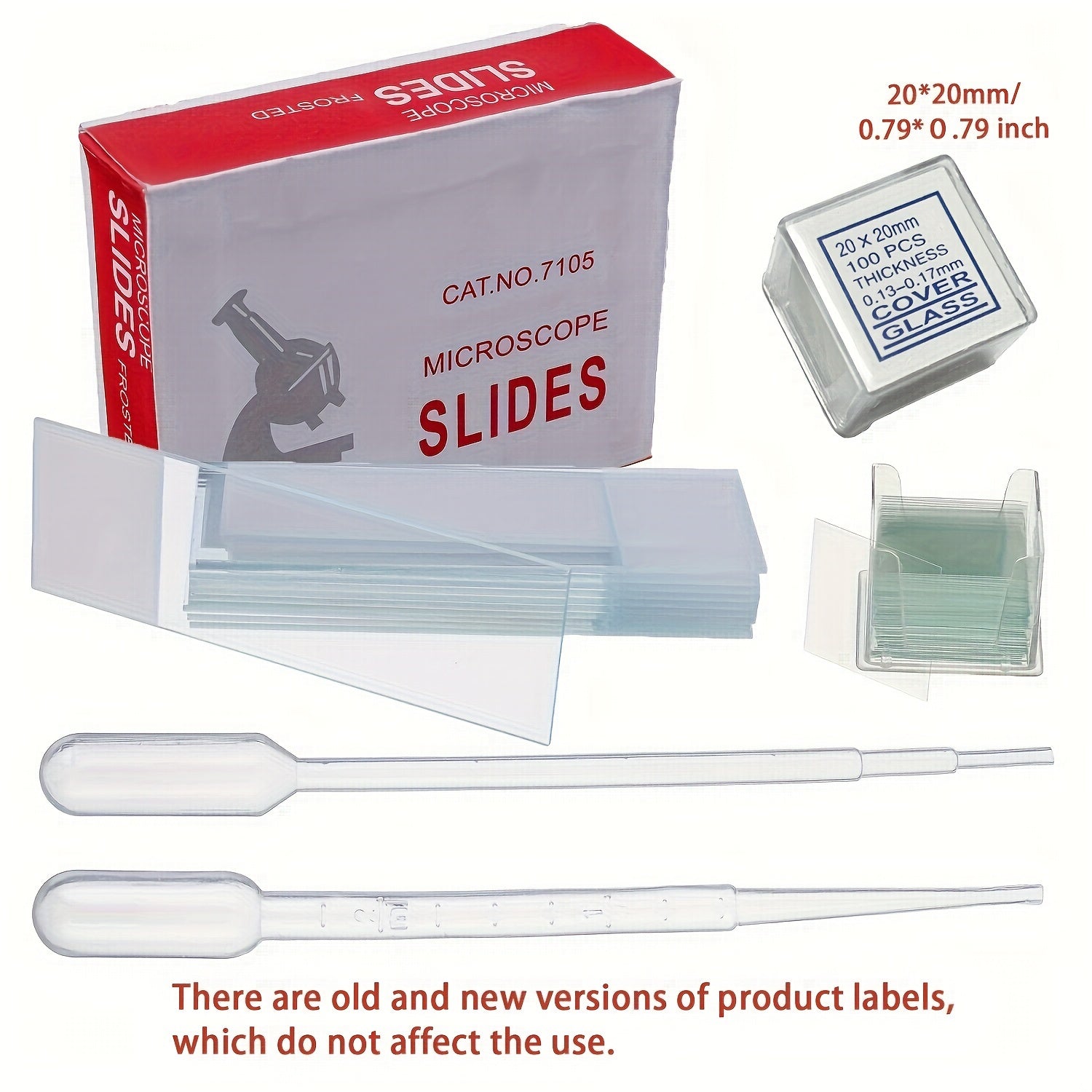 50pcs Microscope Slides & 100pcs Cover Glasses Bundle