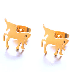 Unicorn Stainless Steel Stud Earrings Decor Gift