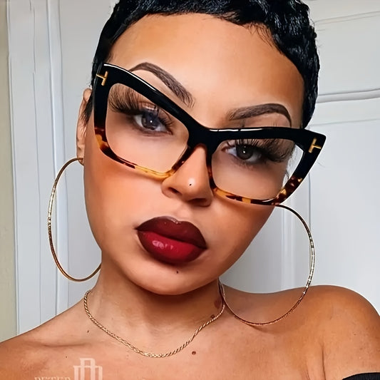 Vintage Cat Eye Glasses Frames - Oversized Retro Style Eyewear