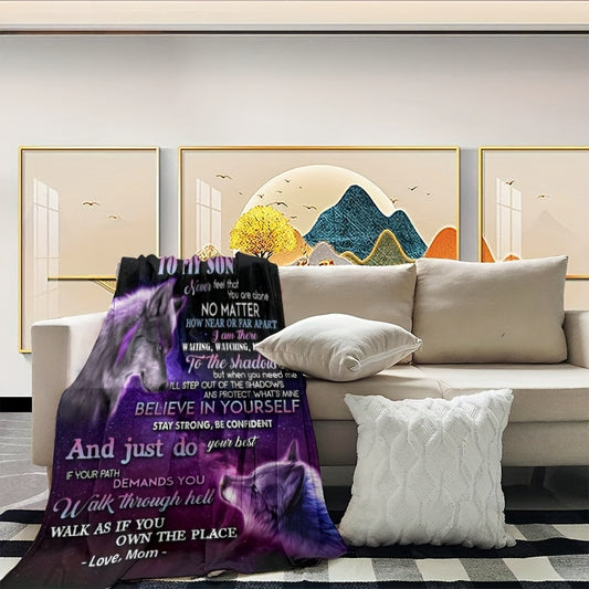 Soft Blanket Mom's Gift For Son - Camping and Outdoor Use