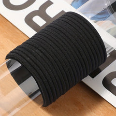 40pcs Black Hair Ties Extension Ring Headwear Hair Rope Rubber Band