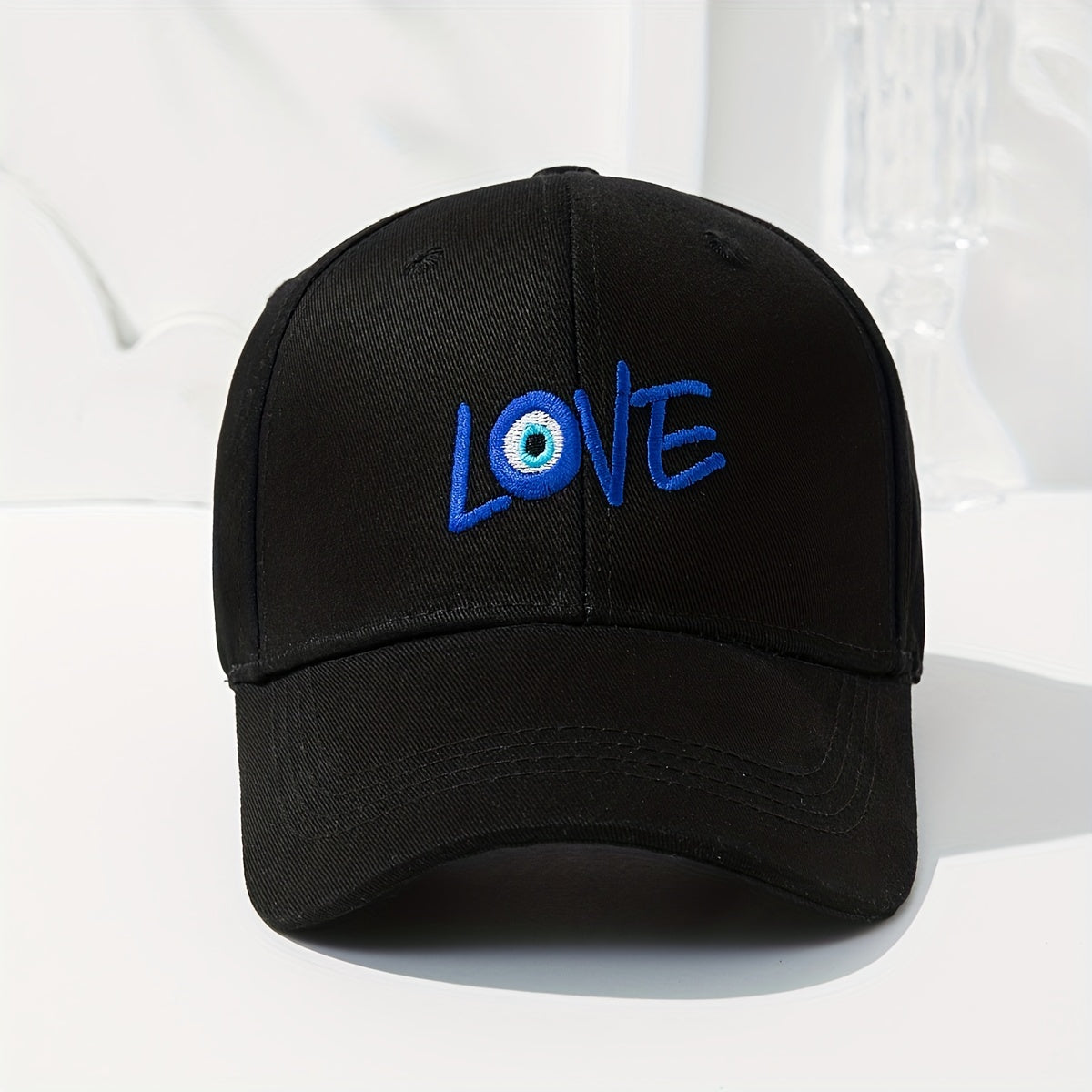 Devil's Eye Embroidery Baseball Cap LOVE Couple Dad Hat