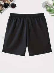 Leaf Print Men s Casual Drawstring Shorts