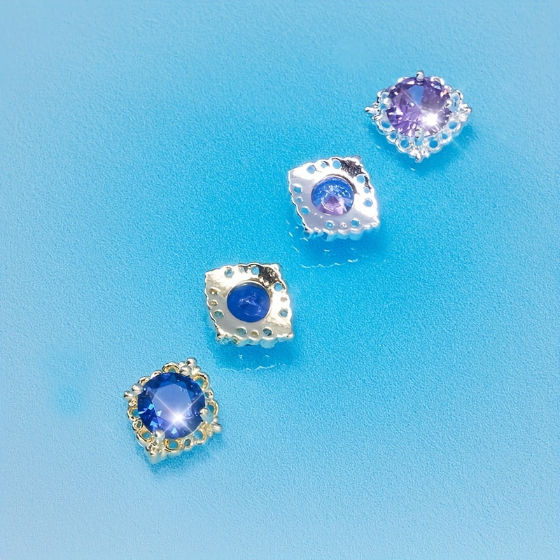 3D Nail Art Rhinestones Zircon Nail Rhinestones Metal Gems Jewels Stones