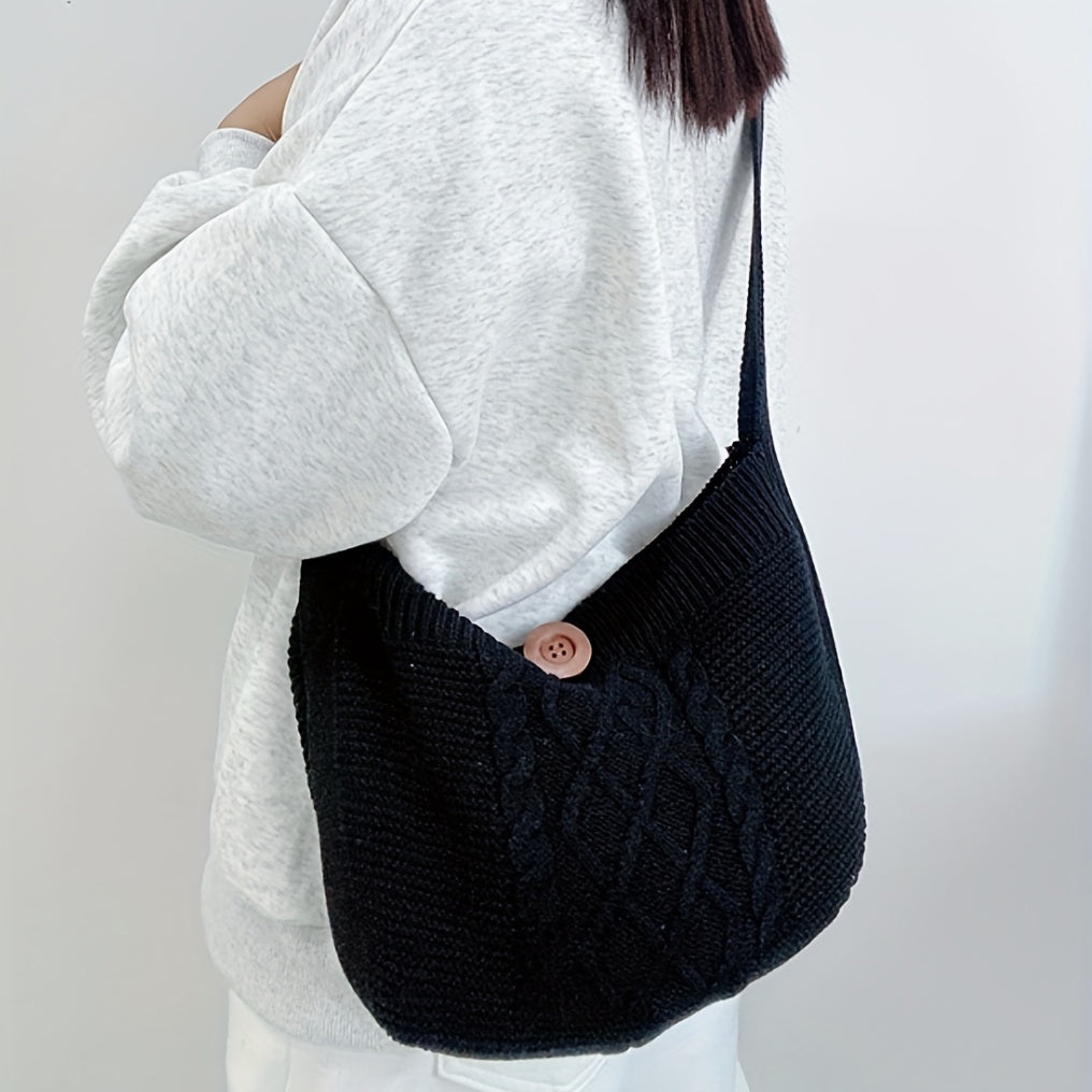 Japanese Style Crochet Crossbody Bag for Women