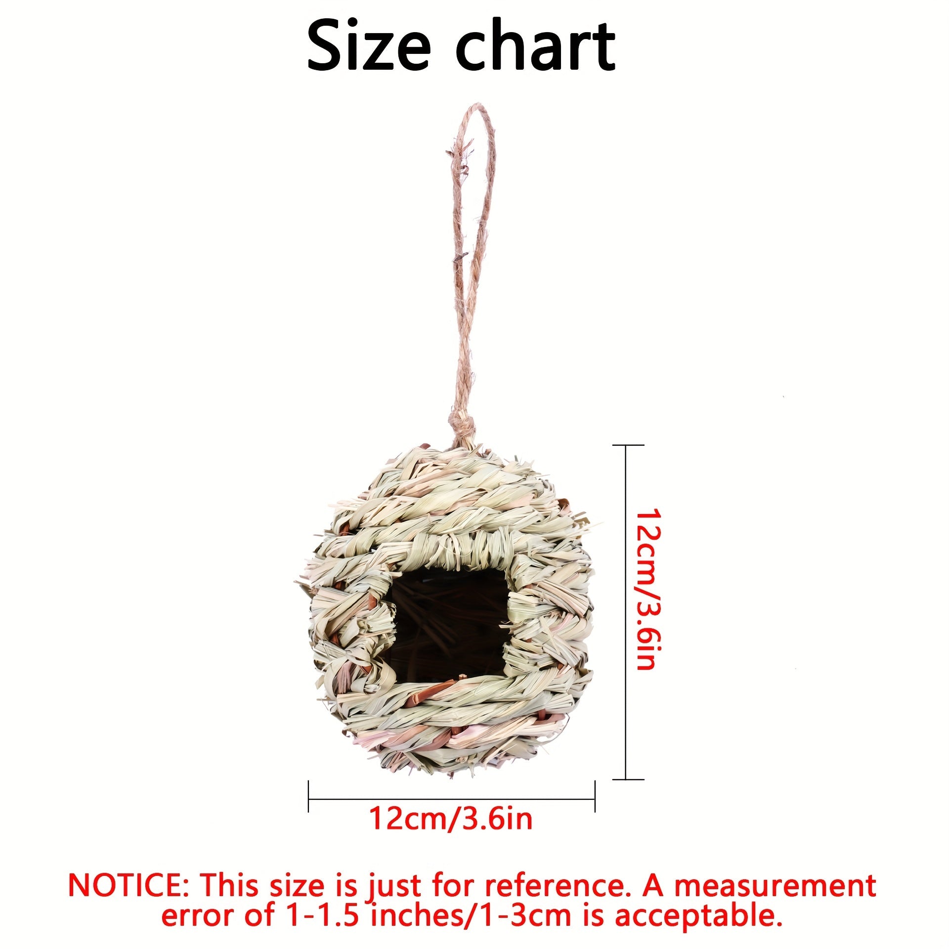 Hanging Woven Bird House for Yard Garden Decoration