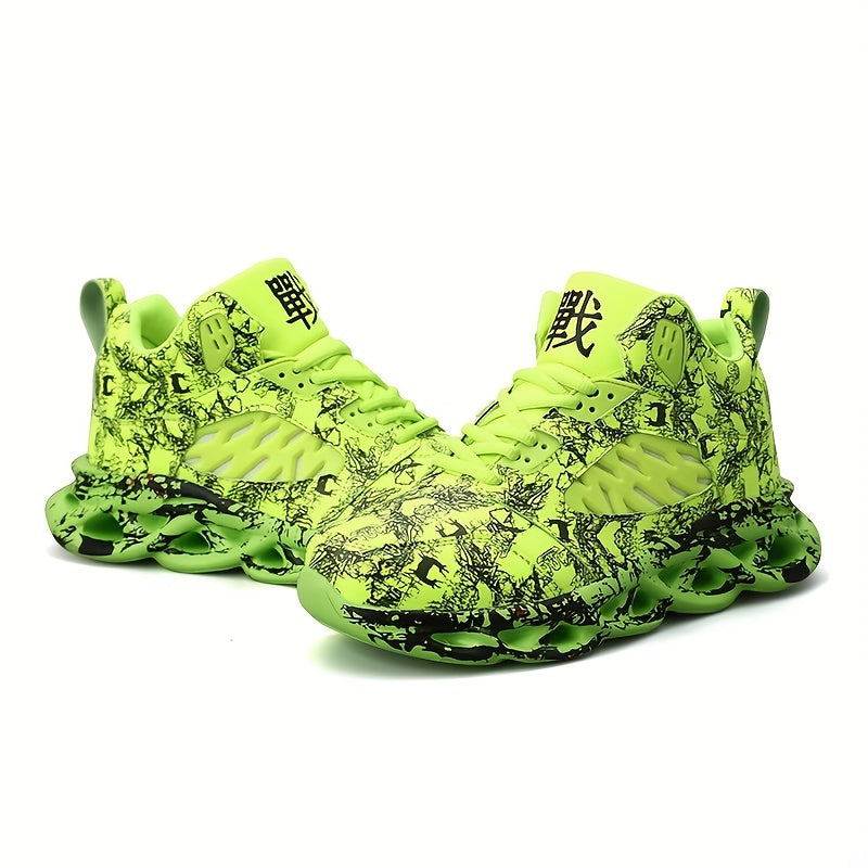 Men's Green Camo Blade Sneakers Outdoor Running Shoes