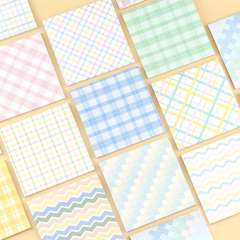 4pcs Colorful Texture Sticky Notes Tearable Memo Paper