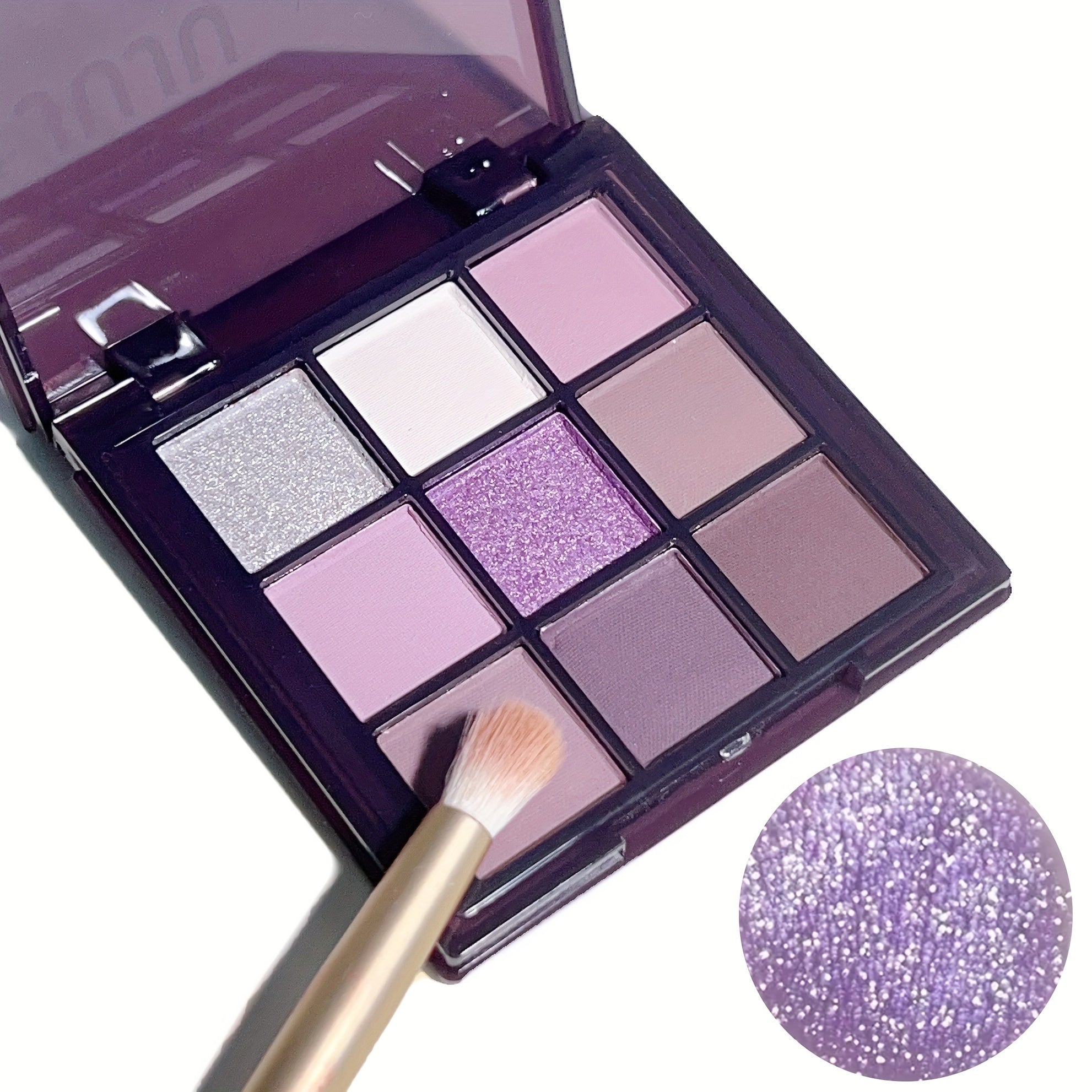 Purple Eyeshadow Palette Matte & Shimmer Finish Long Lasting High Pigment