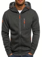 Men's Casual Hooded Jacket Full Zip