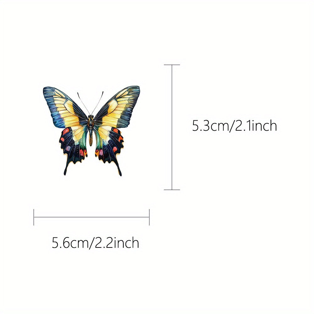 50pcs Reusable Insect Watercolor Stickers Vibrant Mixed Colors Irregular Shapes