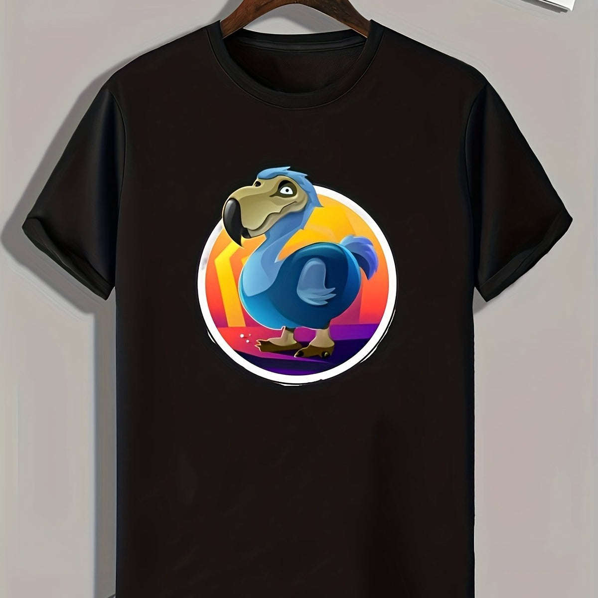 Cartoon Print Men's Graphic Tee for Summer