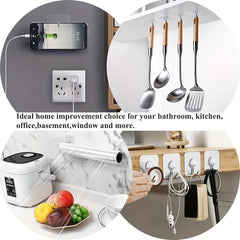 Heavy Duty Adhesive Hooks Towel Coat Hooks Waterproof Kitchen Bathroom