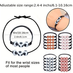Women's Sports Charm Bracelets - Adjustable Bracelets for Birthday Party