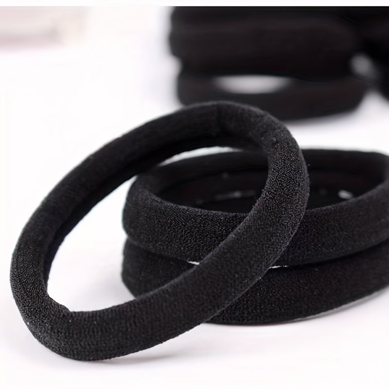 100pcs Seamless Elastic Hair Ties Rubber Hair Bands