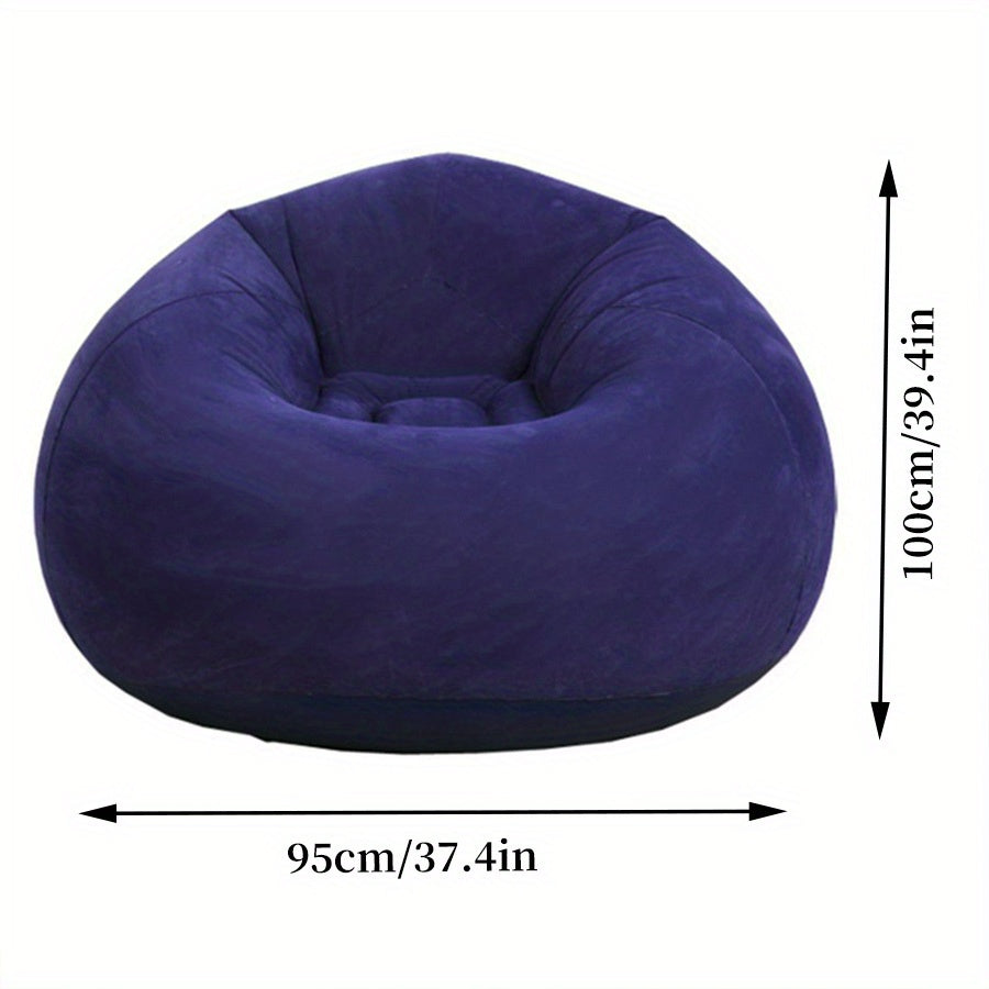Inflatable Lounge Chair PVC Portable Single Sofa Living Room Office Lunch Break