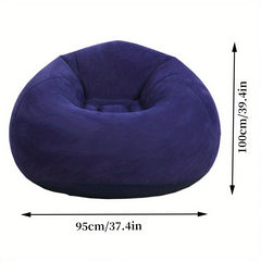 Inflatable Lounge Chair PVC Portable Single Sofa Living Room Office Lunch Break