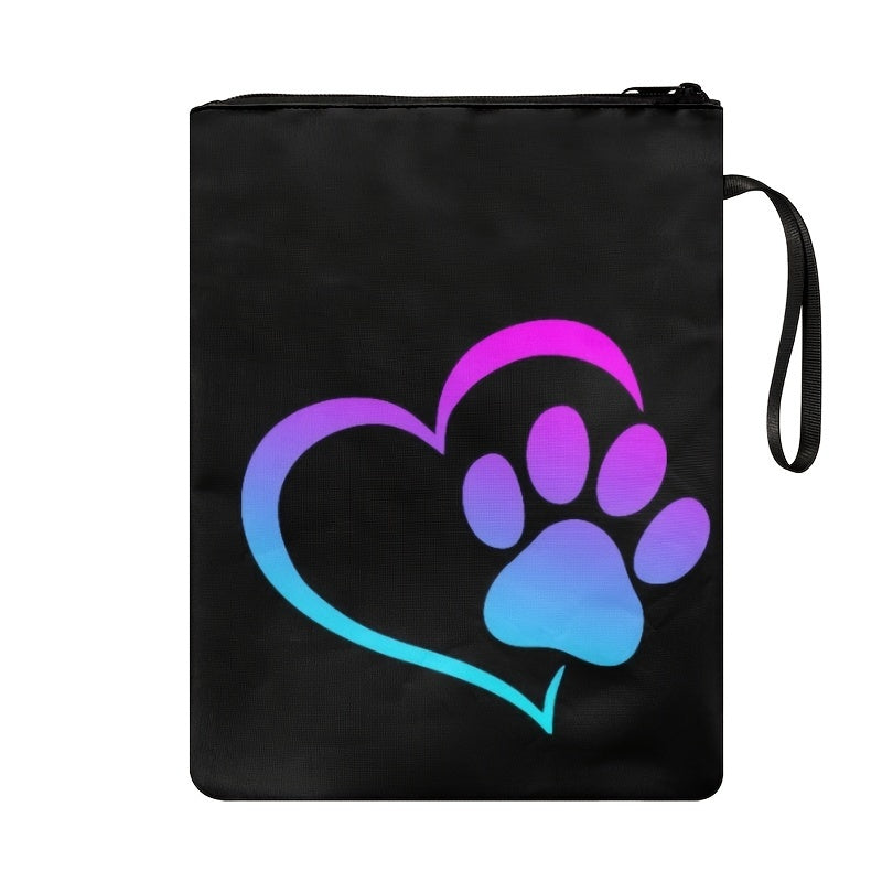Dog Paw Book Cover Book Sleeve Canvas Book Protector Washable Book Pouch
