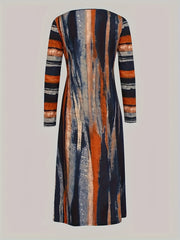  Tie Dye Long Sleeve Maxi Dress