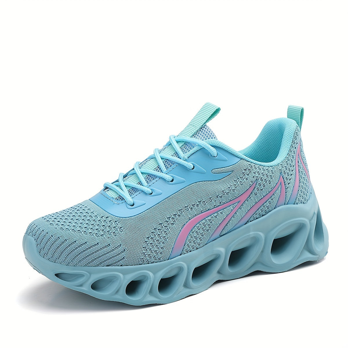 Women's Flame Pattern Athletic Running Shoes Knit Mesh Sneakers