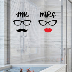 1pc Toilet Wall Sticker Self-adhesive English Men And Women Wall Sticker