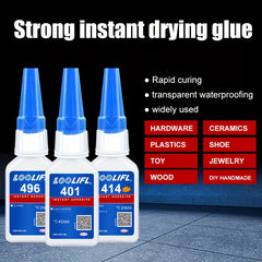 401 Strong Glue Quick Drying Adhesive for Metal Plastic Ceramic Rubber Wood