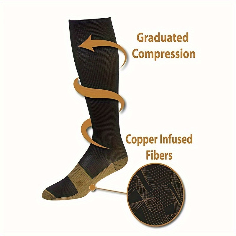 Compression Calf Socks Sports Knee High Women's Stockings