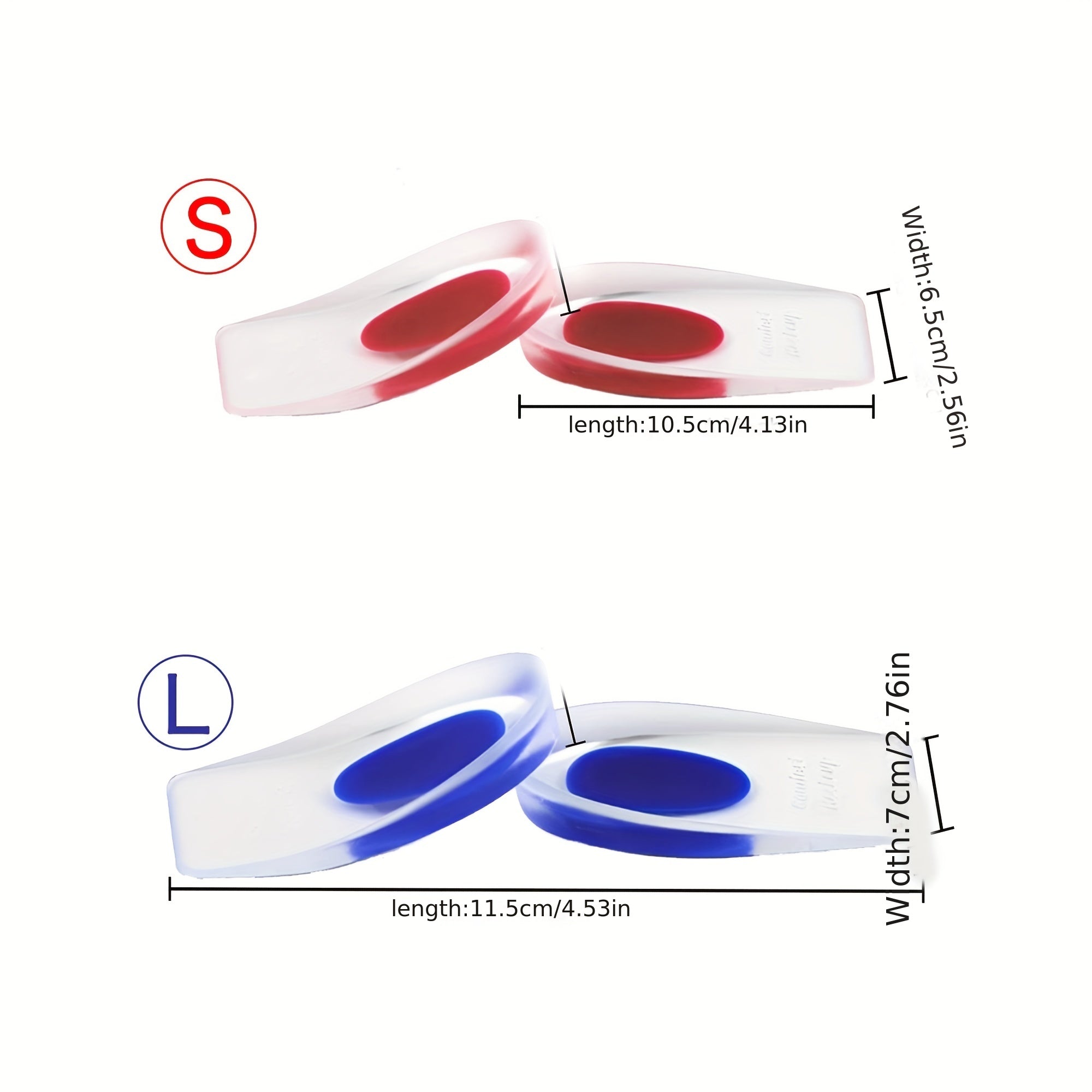 Medical Silicone Heel Pads - Gel Heel Cup Plantar Fasciitis Liner