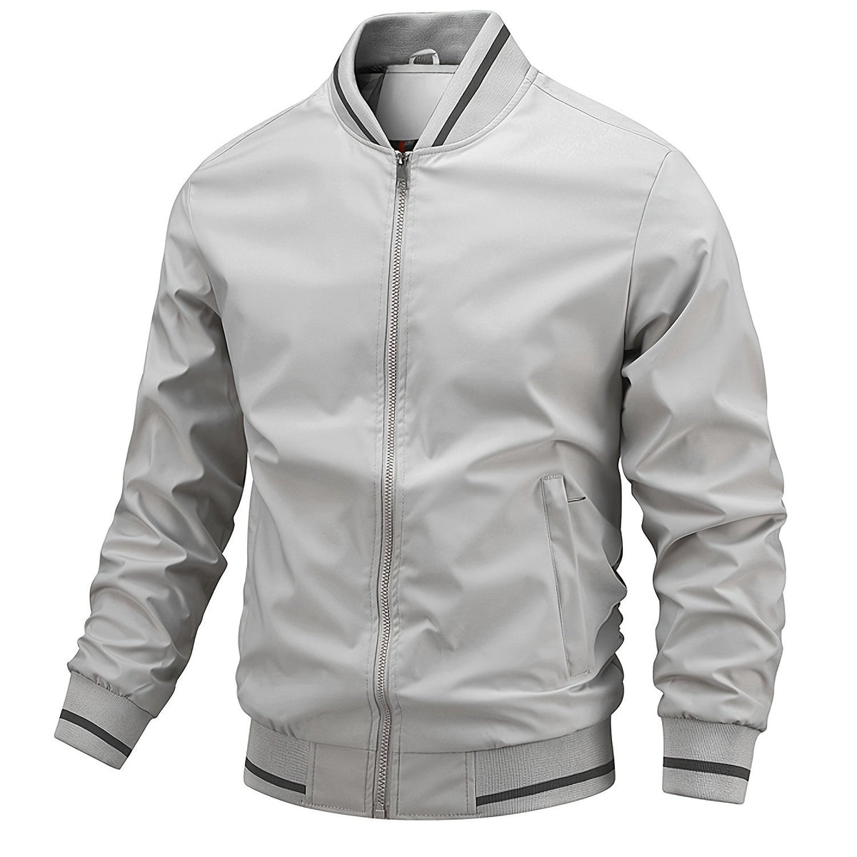 Men's Zipper Baseball Collar Jackets with Pockets