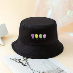 Melting Face Printed Bucket Hat Unisex Fisherman Cap
