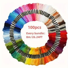 100pcs Embroidery Floss Egyptian Cotton Cross Stitch Threads
