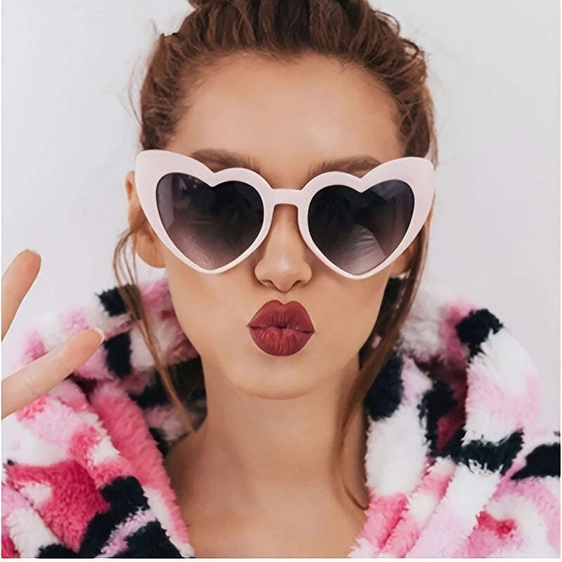 Heart Sunglasses Women Vintage Cat Eye Style Glasses
