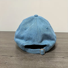 Adjustable Denim OK Embroidery Sunshade Peaked Cap