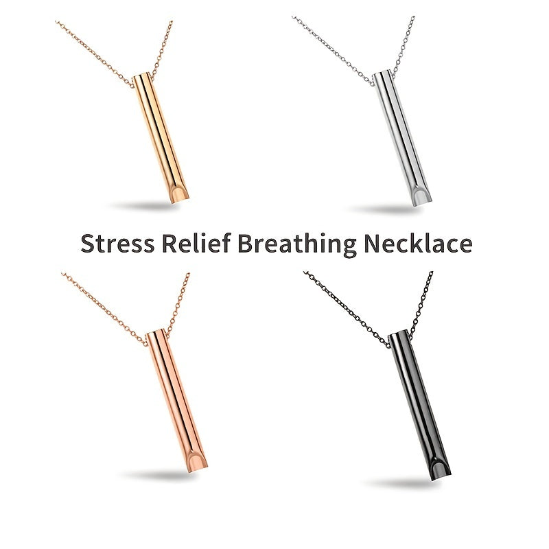 Punk Steel Necklace for Meditation Anxiety Relief Yoga Men