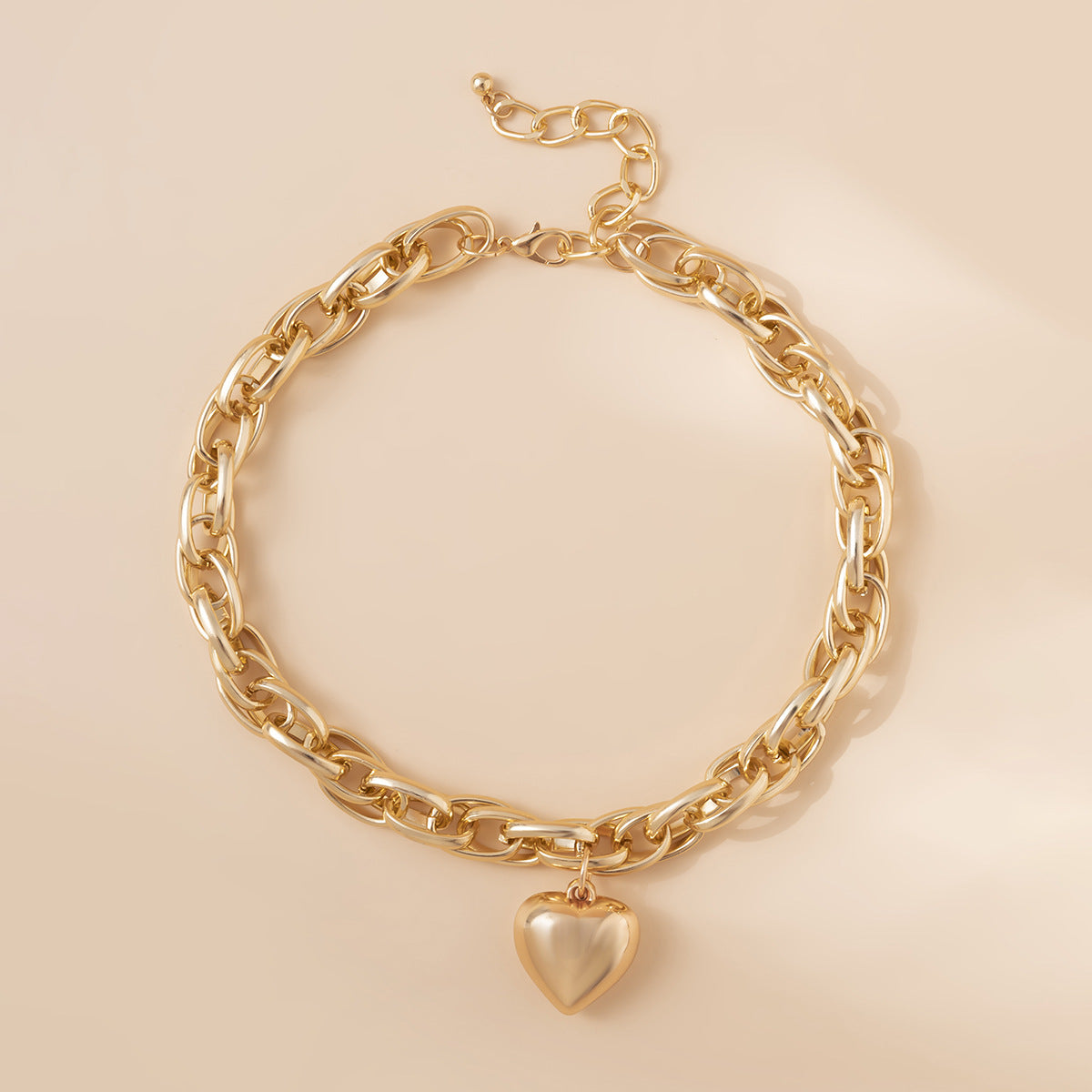 Women's Hip Hop Heart Chain Necklace