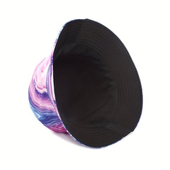 Tie Dye Striped Bucket Hat Abstract Pattern Printed Basin Hat