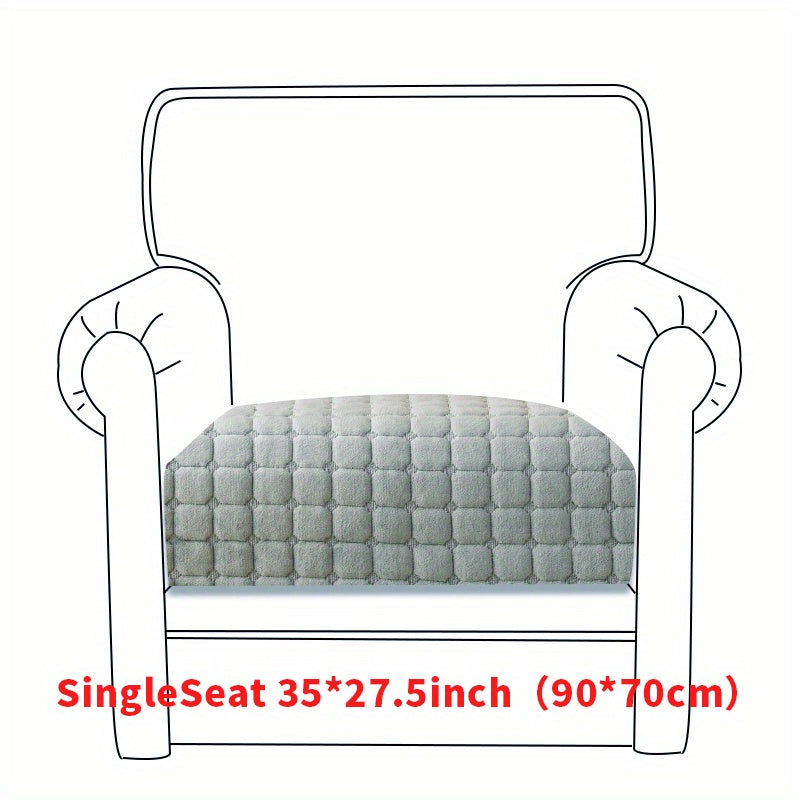 Winter Plush Sofa Slipcover Non-slip Couch Cover Universal Furniture Protector