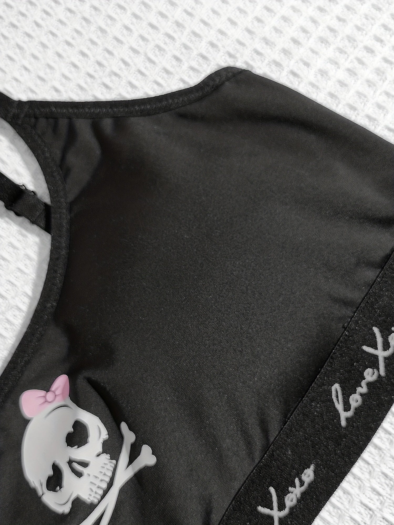 Skull Print Halloween Bra & Panties Set