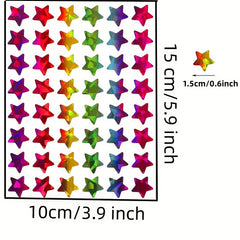 960pcs Holographic Rainbow Star Stickers 1" Diameter