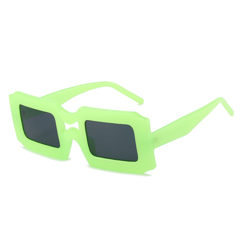 Square Frame Candy Sunglasses Y2K Stylish Shades Eyeglasses