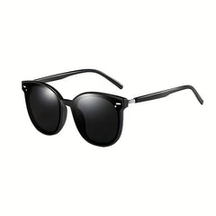 Men's Oval Frame Street Style Sunglasses with Glasses Box & Cloth