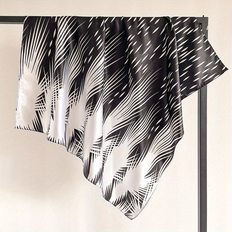 Boho Silk Square Scarf for Sleeping Lightweight Satin Head Scarf