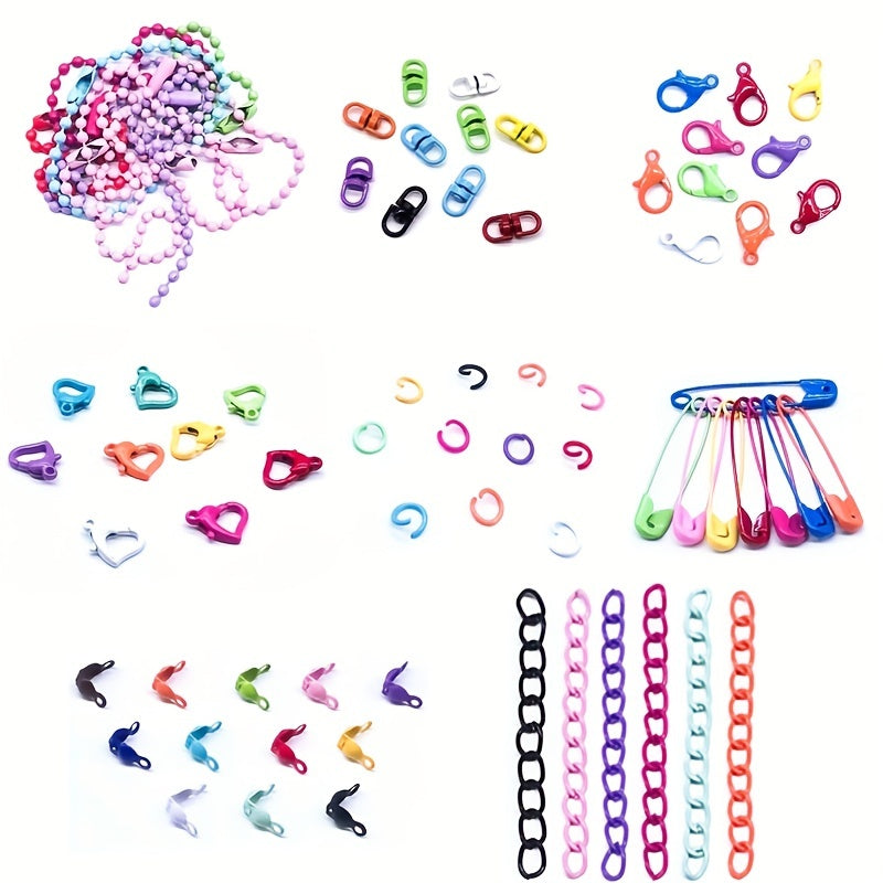Mixed Alloy Open Ring Lobster Clasp Hook Ball Chain Jewelry Making DIY Finding
