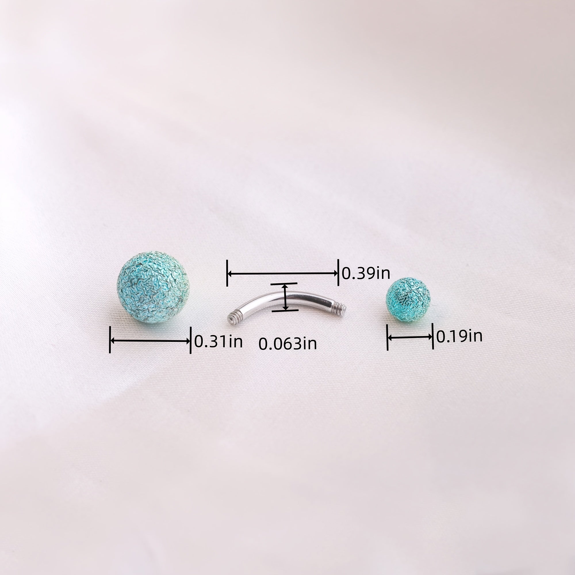 Mix Stainless Steel Barbell Ball Cap Stud Body Piercing